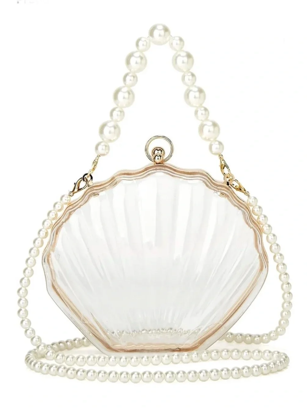Acrylic Fairy Shell Clutch Crossbody